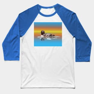 Sunset Loon Baseball T-Shirt
